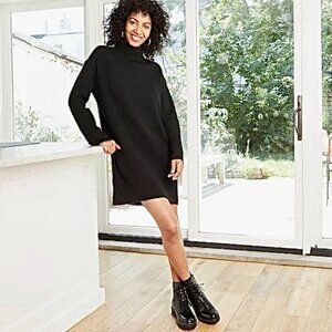 NWT - A New Day Mock Turtleneck Sweater Dress - Black - Size X-Small